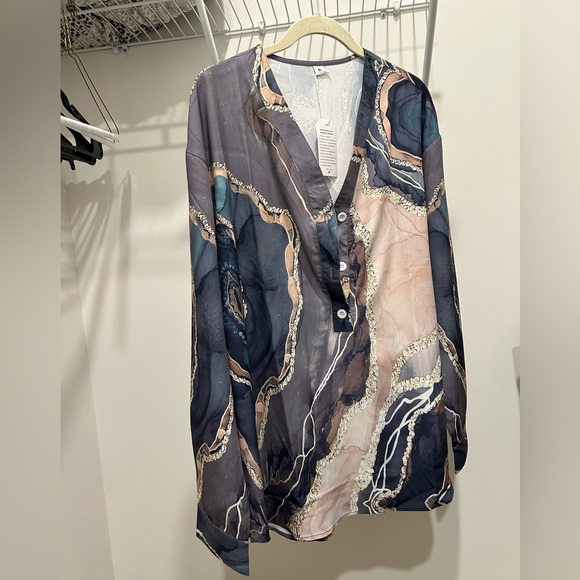 Geode-design button down top - Picture 2 of 7